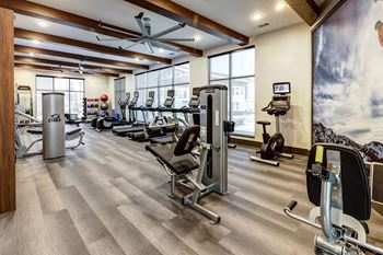 Fitness Center at Icon Apartment Homes at Ferguson Farm in Bozeman, MT 59718